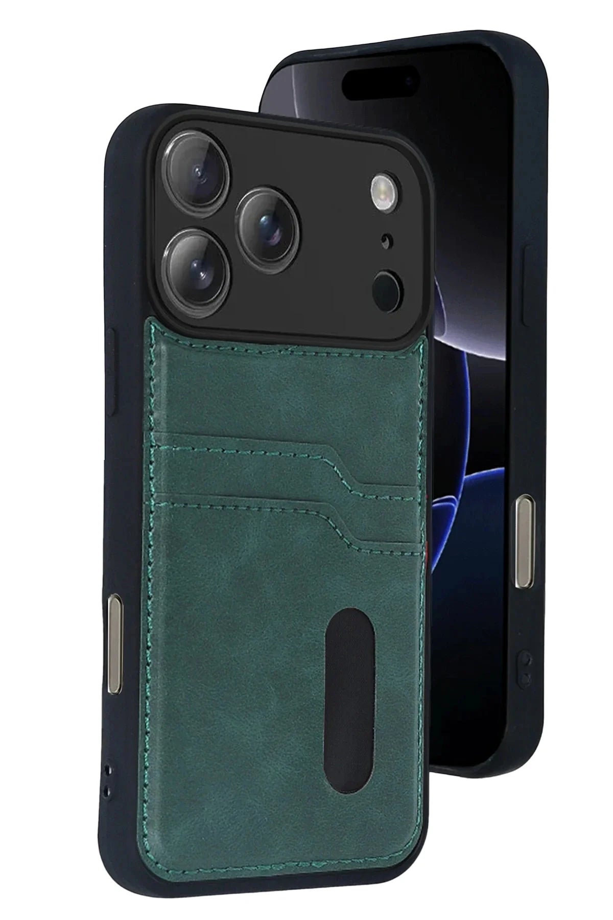 Iphone 17 Pro Max Case with Card Slots, PU Leather Cover