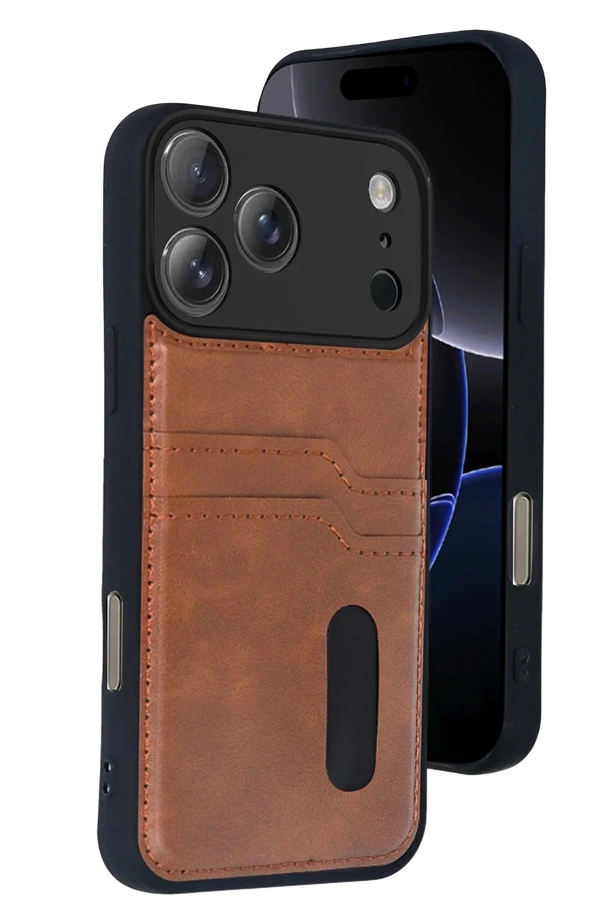 Iphone 17 Pro Max Case with Card Slots, PU Leather Cover