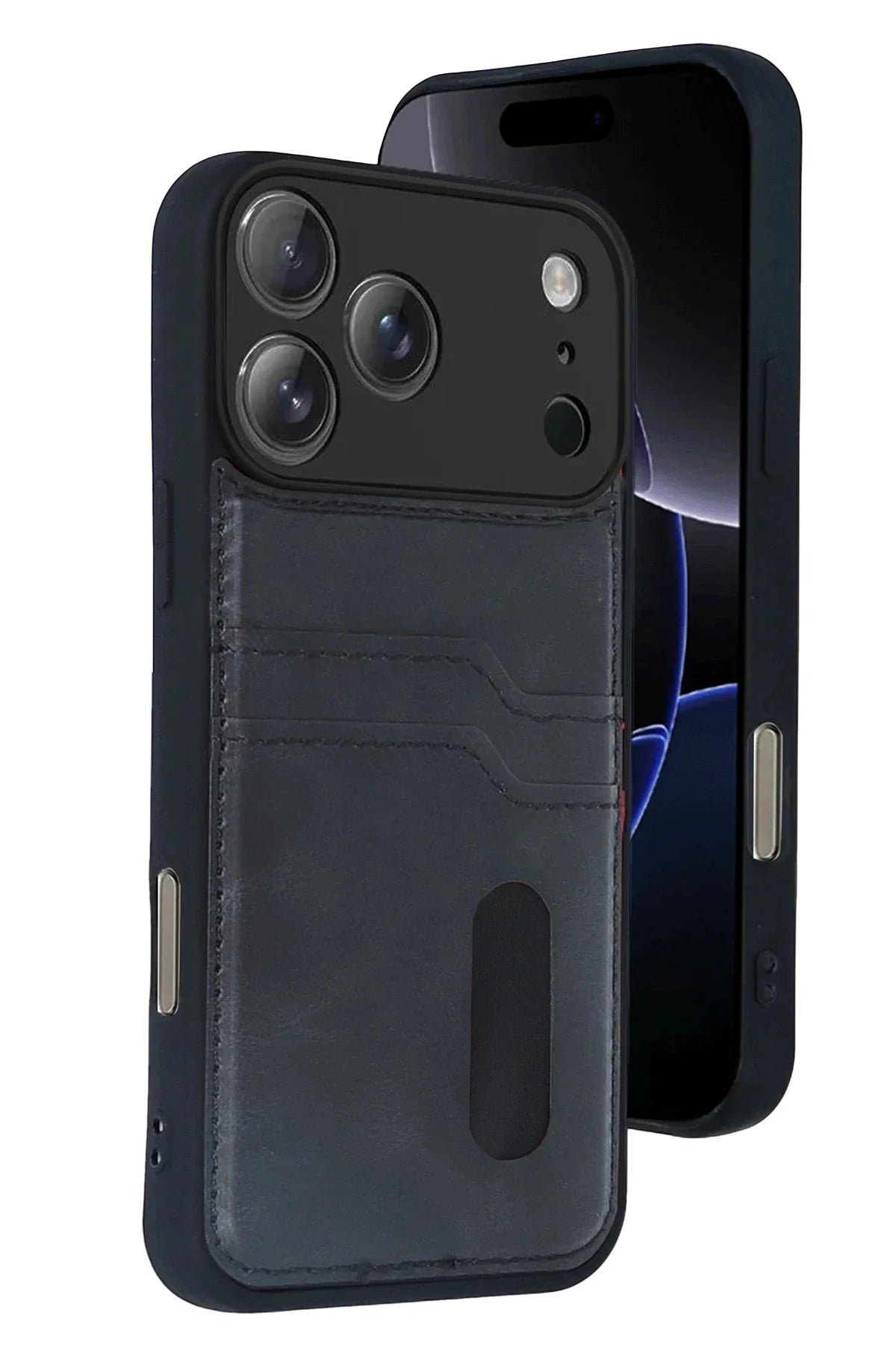 Iphone 17 Pro Max Case with Card Slots, PU Leather Cover
