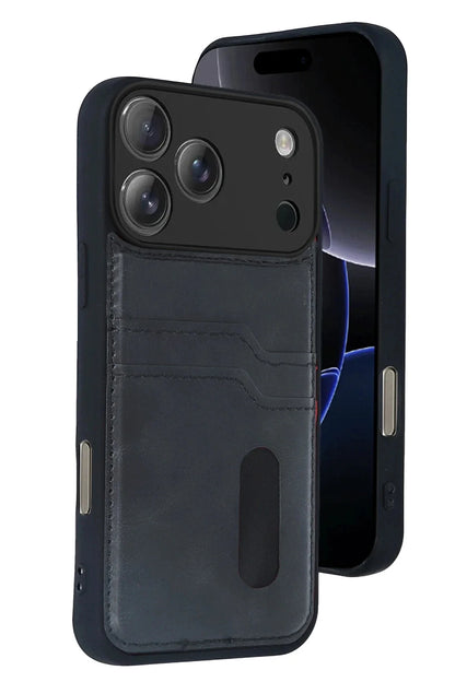 Iphone 17 Pro Max Case with Card Slots, PU Leather Cover